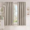 imageNICETOWN 100 Blackout Natural Curtains for Bedroom Rod Pocket Thermal Curtains Sound Reducing Window Treatments EasyMatching for Living Room W42 x L72 2 PanelsNatural
