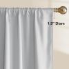 imageNICETOWN 100 Blackout Natural Curtains for Bedroom Rod Pocket Thermal Curtains Sound Reducing Window Treatments EasyMatching for Living Room W42 x L72 2 PanelsGreyish White