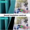 imageNICETOWN 100 Blackout Short Curtains with Black Liners 2 Panels 37 W by 40 L Peacock Teal Solid Thermal Insulated Full Blackout 2Layer Lined Drapes Energy Efficiency Window Drapes for Bedroom