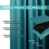 imageNICETOWN 100 Blackout Short Curtains with Black Liners 2 Panels 37 W by 40 L Peacock Teal Solid Thermal Insulated Full Blackout 2Layer Lined Drapes Energy Efficiency Window Drapes for Bedroom