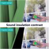 imageNICETOWN 100 Blackout Window Curtain Panels Forest Green 2 Pieces 52inch Wide Per Panel Full Light Blocking Drapes with Black Liner for Nursery 72inch Drop Thermal Insulated Draperies