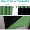 imageNICETOWN 100 Blackout Window Curtain Panels Forest Green 2 Pieces 52inch Wide Per Panel Full Light Blocking Drapes with Black Liner for Nursery 72inch Drop Thermal Insulated Draperies