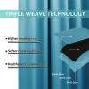 imageNICETOWN 100 Blackout Window Curtain Panels Teal Blue 2 Pieces 70inch Wide Per Panel Full Light Blocking Drapes with Black Liner for Nursery 72inch Drop Thermal Insulated Draperies