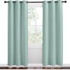 imageNICETOWN Aqua Blue Room Darkening Curtains for Kitchen Set of 2 42 inches Wide by 78 inches Long Window Treatment Thermal Insulated Solid Grommet Room Darkening CurtainsDrapes for Bedroom