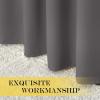 imageNICETOWN Bedroom Blackout Curtain Panel  Window Treatment Thermal Insulated Solid Grommet Blackout for Living Room 1 Panel 52 by 54 inches Grey