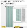 imageNICETOWN Bedroom Curtain Panels Blackout Draperies Thermal Insulated Solid Grommet Blackout CurtainsDrapes Aqua One Pair 34 by 72inch
