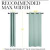 imageNICETOWN Bedroom Curtain Panels Blackout Draperies Thermal Insulated Solid Grommet Blackout CurtainsDrapes Aqua One Pair 34 by 72inch