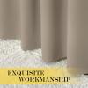 imageNICETOWN Blackout 108 inch Curtains for Sliding Glass Door Grommet Thermal Insulated Room Darkening Window Treatment Sound Reducing Drapes for Room Divider 1 Panel W52 x L108 Taupe