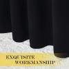 imageNICETOWN Blackout Curtain Drape for Night Shift  Light Reducing Thermal Insulated Solid Grommet Blackout Window Treatment for Living Room 1 Piece W66 x L72 Black