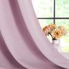 imageNICETOWN Blackout Curtain Panels for Bedroom 2 Panels W42 x L60 inches Baby Pink Thermal Insulated Grommet Top Blackout Draperies and Drapes