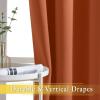 imageNICETOWN Blackout Drapery Curtain Panel 90 inches Long  Window Treatment Thermal Insulated Grommet Blackout CurtainDrape for Bedroom Living Room Burnt Orange 1 Panel 46 by 90 inches