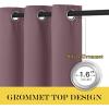 imageNICETOWN Blackout Dry Rose Curtain 84 inches Long for Bedroom  Thermal Insulated Grommet Room Darkening Window Treatment Sound Dampening Drape for Living Room W52 x L84 1 Panel