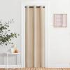 imageNICETOWN Blackout Farmhouse Curtains  Thermal Insulated Solid Grommet Vertical Drapes Room Darkening Window Treatments for Bedroom Biscotti Beige Set of 2 37 by 84 Inch