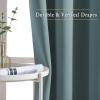 imageNICETOWN Blackout Greyish Blue Curtains amp Drapes for Living Room  Thermal Insulated Solid Grommet Sound Reducing Energy Saving Window Treatments for PorchHall 2 Panels W52 x L84
