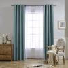 imageNICETOWN Blackout Greyish Blue Curtains amp Drapes for Living Room  Thermal Insulated Solid Grommet Sound Reducing Energy Saving Window Treatments for PorchHall 2 Panels W52 x L84