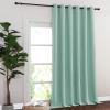 imageNICETOWN Blackout Room Divider Curtains for Sliding Glass Doors 102 Inches Long 1 Panel Extra Wide Curtains for Doorway Patio Bedroom Living Room Aqua Blue 80Wx102L 1 Panel