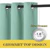 imageNICETOWN Blackout Room Divider Curtains for Sliding Glass Doors 102 Inches Long 1 Panel Extra Wide Curtains for Doorway Patio Bedroom Living Room Aqua Blue 80Wx102L 1 Panel