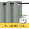 imageNICETOWN Blackout Sage Green Curtain 84 inch Length for Bedroom  Thermal Insulated Grommet Room Darkening Window Drape Sound Dampening for Living Room W52 x L84 1 Panel