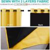 imageNICETOWN Blackout Window Curtain Panels Heat and Cold Blocking Drapes for Nursery 84 inches Drop Thermal Insulated Draperies for Patio Sliding Glass Door Bright Yellow 2 Pieces 52 inches Wide
