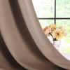 imageNICETOWN Blackout Window Curtains and Drapes for Kitchen Window Treatment Thermal Insulated Solid Grommet Blackout Drapery Panels Set of 2 Panels 42 by 45 Inch Cappuccino