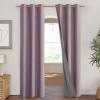 imageNICETOWN Chaise Mauve Vintage Linen 100 Blackout Curtains for Living Room Thermal Insulated Curtains 90 Long Noise Reducing Window Treatment Drapes for Hall Room 42 Wide Per Panel Set of 2