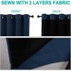 imageNICETOWN Full Shading Curtains 90 Long 2 Panels Set for Windows Super HeavyDuty Black Lined Blackout Curtains for Bedroom Privacy Assured Window Treatment Moroccan Blue Pack of 2 52 W