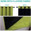 imageNICETOWN Full Shading Curtains for Windows Fresh Green Pack of 2 62 inches W x 95 inches L Super HeavyDuty Black Lined Blackout Curtains for Bedroom Privacy Assured Window Treatment