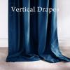 imageNICETOWN Grey Velvet Curtains Panels 84 inch Long Gothic Decor for Living Room Heavy Soft and Elegant Room Darkening Blackout Drapes Back Tab with Pleat 52 Wide 2 Panel Per PackNavy Blue