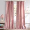 imageNICETOWN Grey Velvet Curtains Panels 84 inch Long Gothic Decor for Living Room Heavy Soft and Elegant Room Darkening Blackout Drapes Back Tab with Pleat 52 Wide 2 Panel Per PackBlush Pink