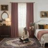 imageNICETOWN Grey Velvet Curtains Panels 84 inch Long Gothic Decor for Living Room Heavy Soft and Elegant Room Darkening Blackout Drapes Back Tab with Pleat 52 Wide 2 Panel Per PackDusty Rose Pink