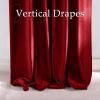 imageNICETOWN Grey Velvet Curtains Panels 84 inch Long Gothic Decor for Living Room Heavy Soft and Elegant Room Darkening Blackout Drapes Back Tab with Pleat 52 Wide 2 Panel Per PackRed