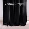 imageNICETOWN Grey Velvet Curtains Panels 84 inch Long Gothic Decor for Living Room Heavy Soft and Elegant Room Darkening Blackout Drapes Back Tab with Pleat 52 Wide 2 Panel Per PackBlack