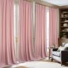 imageNICETOWN Grey Velvet Curtains Panels 84 inch Long Gothic Decor for Living Room Heavy Soft and Elegant Room Darkening Blackout Drapes Back Tab with Pleat 52 Wide 2 Panel Per PackBlush Pink