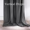 imageNICETOWN Grey Velvet Curtains Panels 84 inch Long Gothic Decor for Living Room Heavy Soft and Elegant Room Darkening Blackout Drapes Back Tab with Pleat 52 Wide 2 Panel Per PackGrey