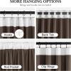 imageNICETOWN Grey Velvet Curtains Panels 84 inch Long Gothic Decor for Living Room Heavy Soft and Elegant Room Darkening Blackout Drapes Back Tab with Pleat 52 Wide 2 Panel Per PackBrown
