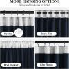 imageNICETOWN Grey Velvet Curtains Panels 84 inch Long Gothic Decor for Living Room Heavy Soft and Elegant Room Darkening Blackout Drapes Back Tab with Pleat 52 Wide 2 Panel Per PackNavy Blue