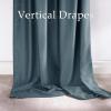 imageNICETOWN Grey Velvet Curtains Panels 84 inch Long Gothic Decor for Living Room Heavy Soft and Elegant Room Darkening Blackout Drapes Back Tab with Pleat 52 Wide 2 Panel Per PackSlate Blue