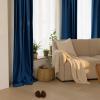 imageNICETOWN Grey Velvet Curtains Panels 84 inch Long Gothic Decor for Living Room Heavy Soft and Elegant Room Darkening Blackout Drapes Back Tab with Pleat 52 Wide 2 Panel Per PackNavy Blue