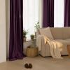 imageNICETOWN Grey Velvet Curtains Panels 84 inch Long Gothic Decor for Living Room Heavy Soft and Elegant Room Darkening Blackout Drapes Back Tab with Pleat 52 Wide 2 Panel Per PackDark Purple