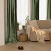 imageNICETOWN Grey Velvet Curtains Panels 84 inch Long Gothic Decor for Living Room Heavy Soft and Elegant Room Darkening Blackout Drapes Back Tab with Pleat 52 Wide 2 Panel Per PackSage Green