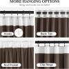 imageNICETOWN Grey Velvet Curtains Panels 84 inch Long Gothic Decor for Living Room Heavy Soft and Elegant Room Darkening Blackout Drapes Back Tab with Pleat 52 Wide 2 Panel Per PackBrown