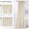 imageNICETOWN Grey Velvet Curtains Panels 84 inch Long Gothic Decor for Living Room Heavy Soft and Elegant Room Darkening Blackout Drapes Back Tab with Pleat 52 Wide 2 Panel Per PackIvory White