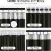 imageNICETOWN Grey Velvet Curtains Panels 84 inch Long Gothic Decor for Living Room Heavy Soft and Elegant Room Darkening Blackout Drapes Back Tab with Pleat 52 Wide 2 Panel Per PackOlive Green