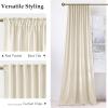 imageNICETOWN Grey Velvet Curtains Panels 84 inch Long Gothic Decor for Living Room Heavy Soft and Elegant Room Darkening Blackout Drapes Back Tab with Pleat 52 Wide 2 Panel Per PackIvory White