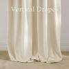 imageNICETOWN Grey Velvet Curtains Panels 84 inch Long Gothic Decor for Living Room Heavy Soft and Elegant Room Darkening Blackout Drapes Back Tab with Pleat 52 Wide 2 Panel Per PackIvory White