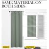 imageNICETOWN Greyish Green Room Darkening Curtains for Kitchen Window Treatment Thermal Insulated Solid Grommet Room Darkening CurtainsDrapes for Bedroom Set of 2 42 inches Wide by 50 inches Long