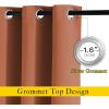 imageNICETOWN Half Window Curtains for Bedroom  Grommet Modern Thermal Insulated Blackout Window Treatments Sound Reducing for NurseryKitchen Burnt Orange W66 x L54 Set of 2