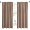 imageNICETOWN Kids Blackout Curtain Panels  Window Treatment Thermal Insulated Solid Rod Pocket CurtainsDrapes for Bedroom Set of 2 Panels 42 by 63 Inch Cappuccino