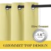 imageNICETOWN Kitchen Short Blackout Curtain and Drape  Thermal Insulated Solid Grommet Blackout Panel for Patio Bedroom Living Room Single Panel 52 inches by 45 inches Paler Yellow