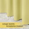 imageNICETOWN Kitchen Short Blackout Curtain and Drape  Thermal Insulated Solid Grommet Blackout Panel for Patio Bedroom Living Room Single Panel 52 inches by 45 inches Paler Yellow